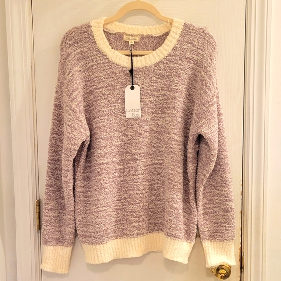 Cotton Blue NWT Soft Brushed Sweater Med - Picture 5 of 9